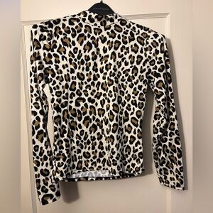 Gaze Leopard Print Top in Black, Brown, and Cream